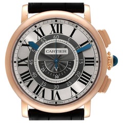 Cartier Rotonde Rose Gold Slate Dial Mens Watch W1555951