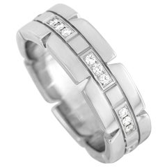 Cartier Tank Française 18K White Gold Diamond Band Ring