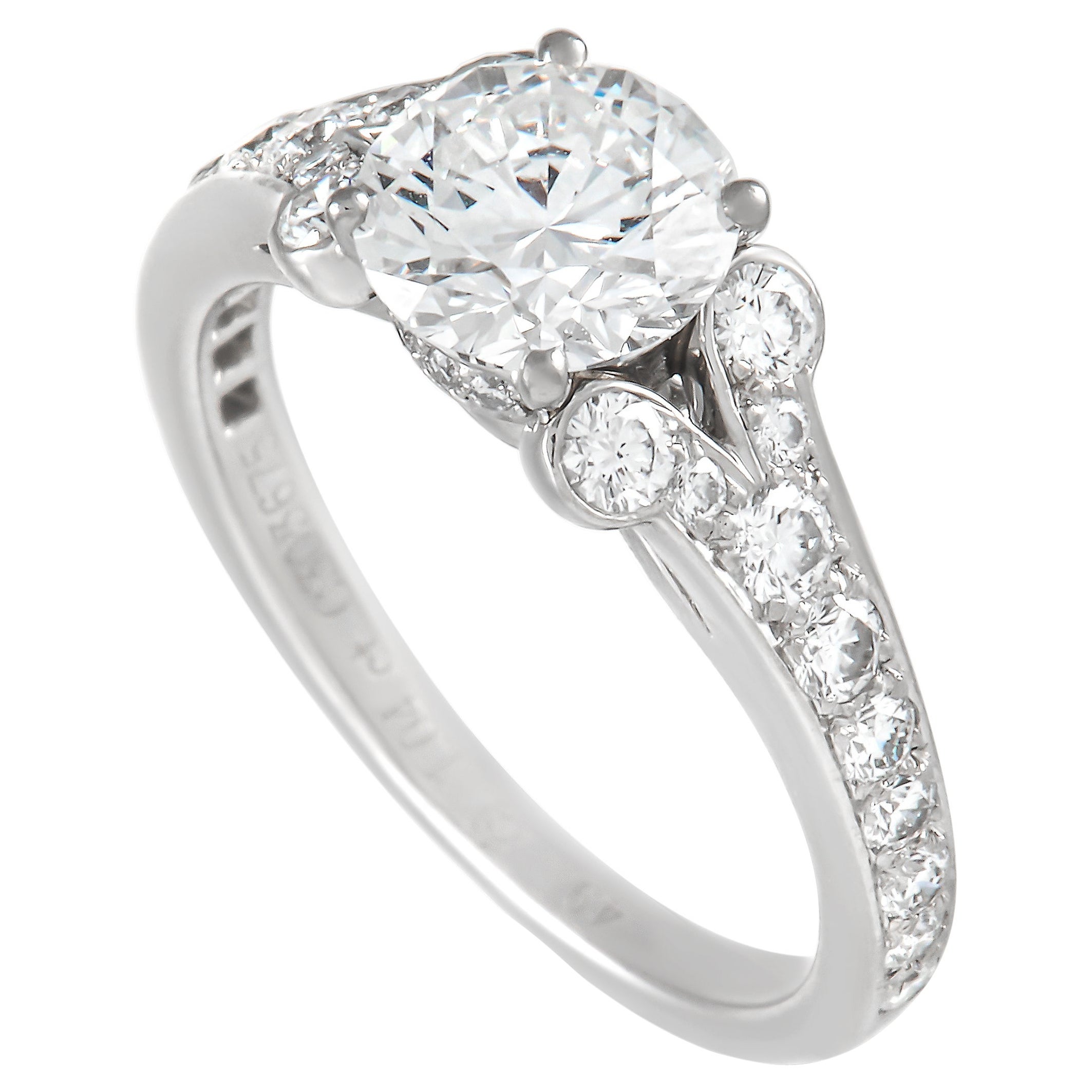Cartier Ballerine Platinum 1.04Ct Diamond Engagement Ring