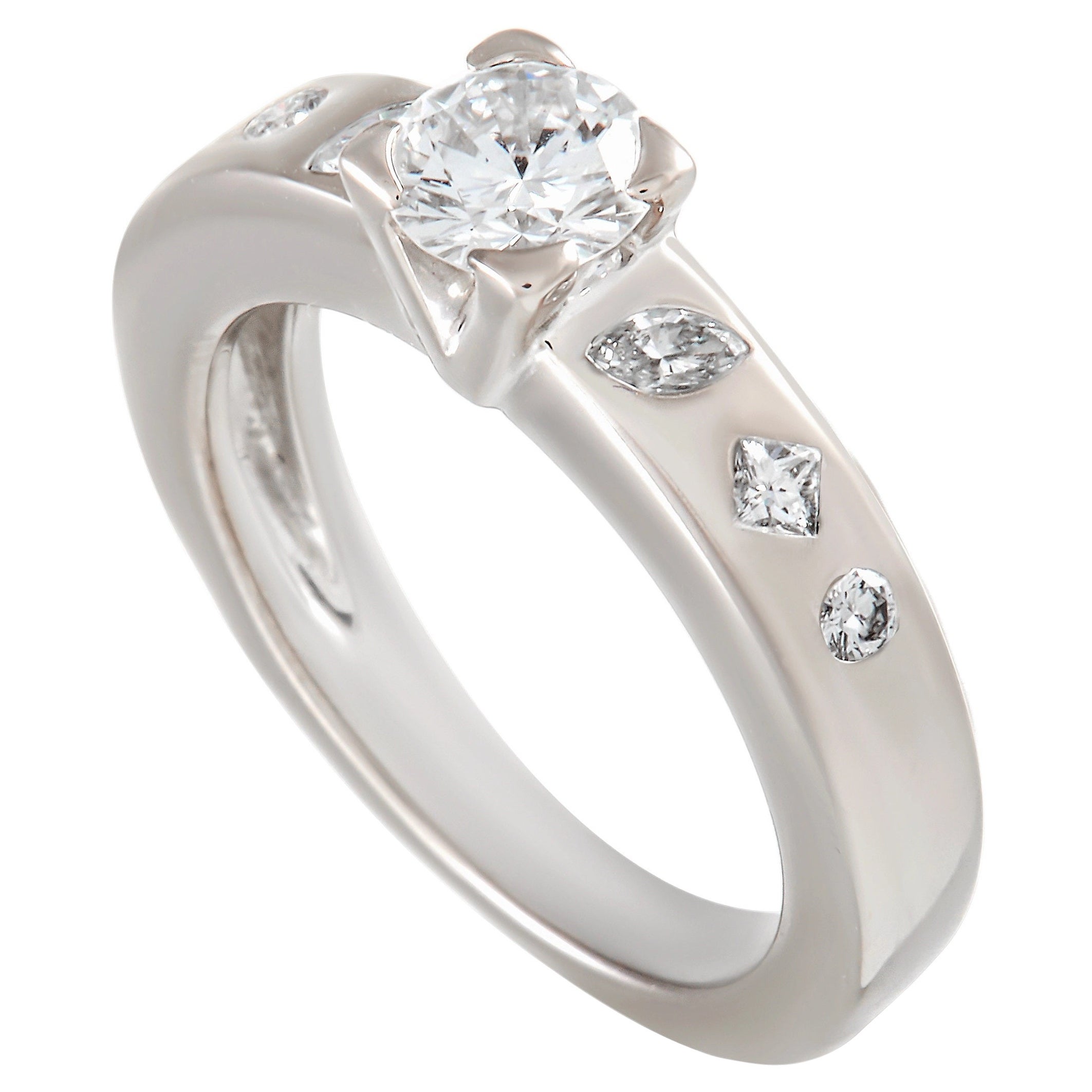 Chanel 18K White Gold 0.78 Ct Diamond Ring