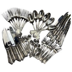 800 Silver Cutlery Set 84 Pieces