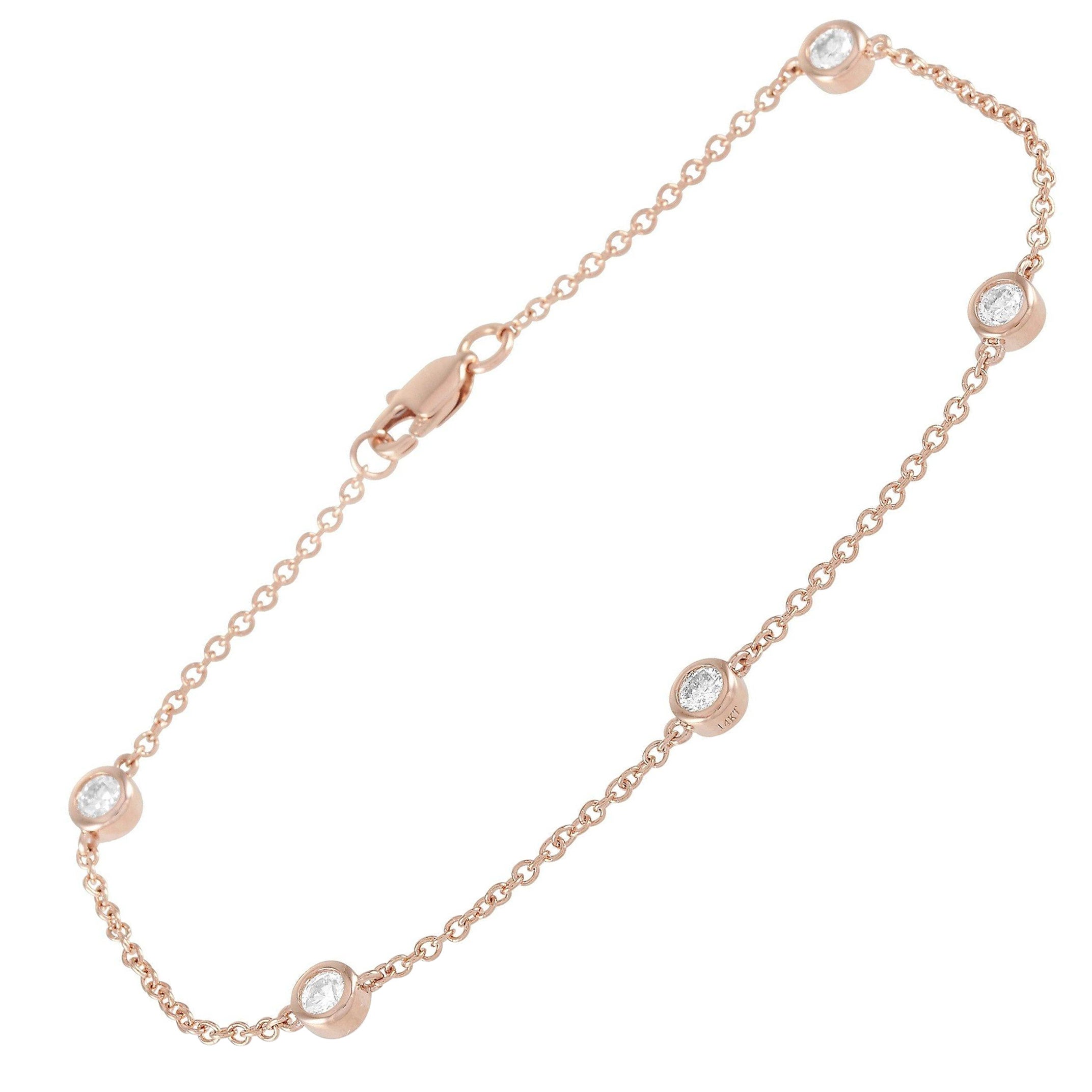 LB Exclusive 14K Rose Gold 0.50 Ct Diamond Bracelet