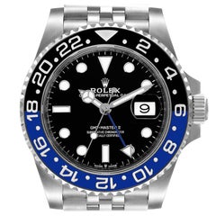 Rolex GMT Master II Black Blue Batman Jubilee Mens Watch 126710 Box Card