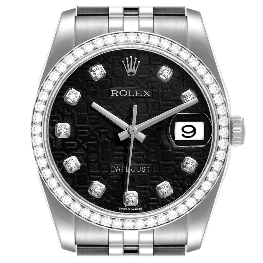 Rolex Datejust Mother of Pearl Diamond Dial Bezel Men's Watch 116244 ...