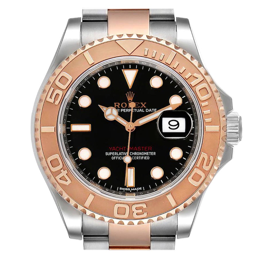 Rolex Yacht-Master 40 18K RG Oysterflex Men's Watch