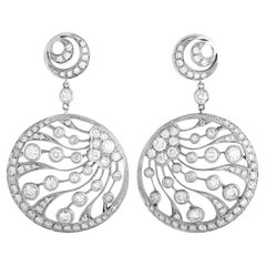 Luca Carati 18K White Gold 4.13 Ct Diamond Earrings