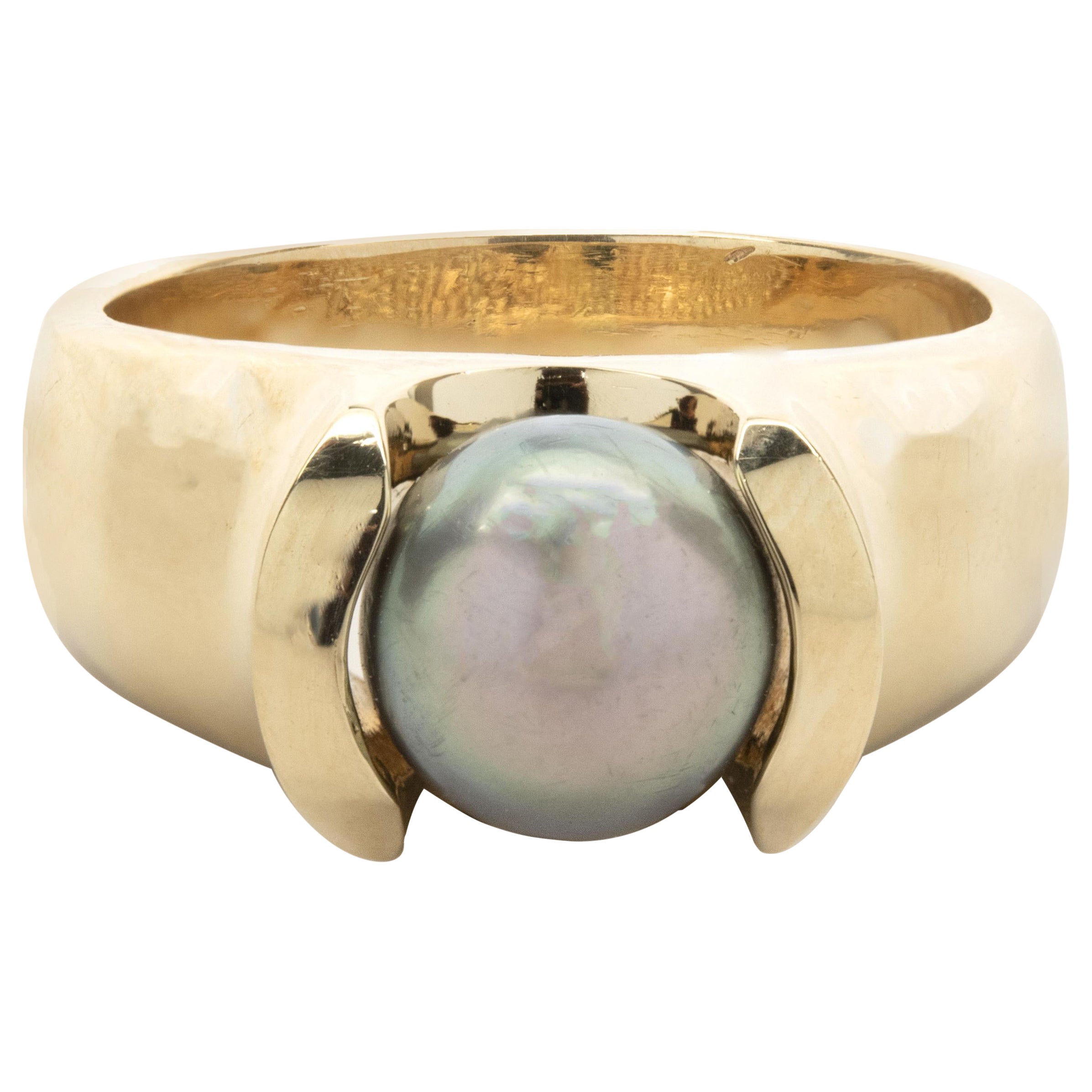 18k Yellow Gold Tahitian Pearl Ring