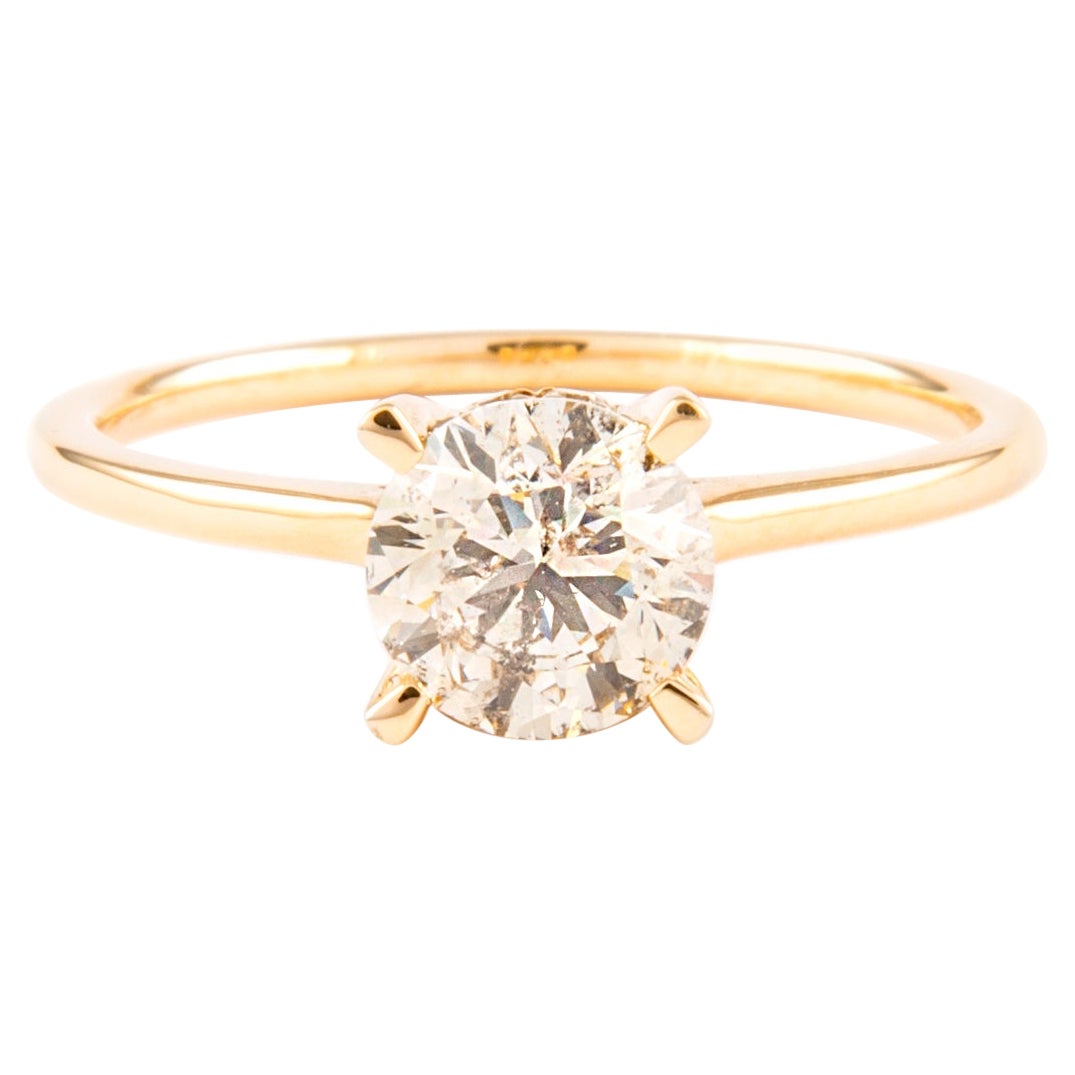 David Morris 1.01 ct Round Brilliant White Diamond Solitaire Ring For ...