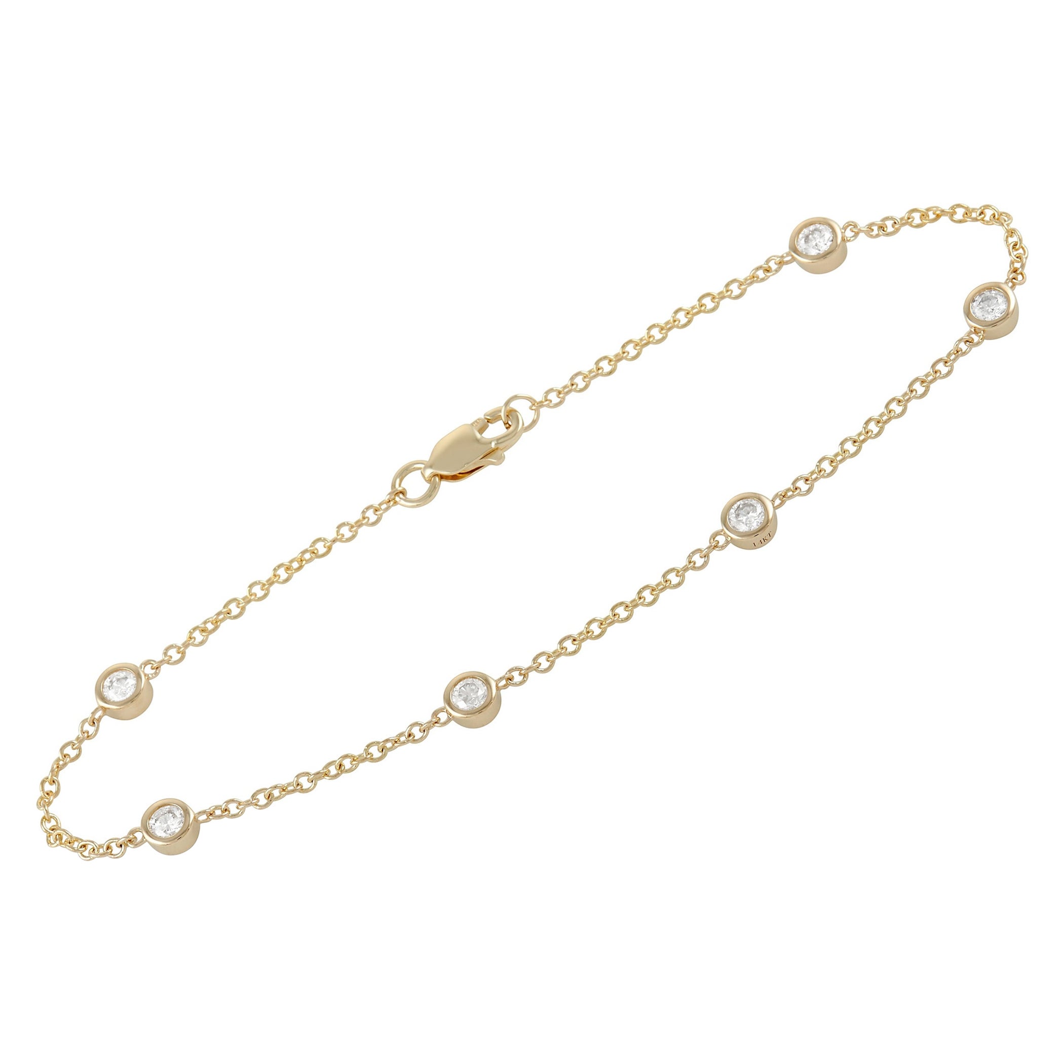 LB Exclusive 14K Yellow Gold 0.55 Ct Diamond Bracelet