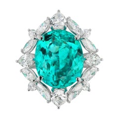 Rare And Unique Neon Blue Unheated Brazilian Ring