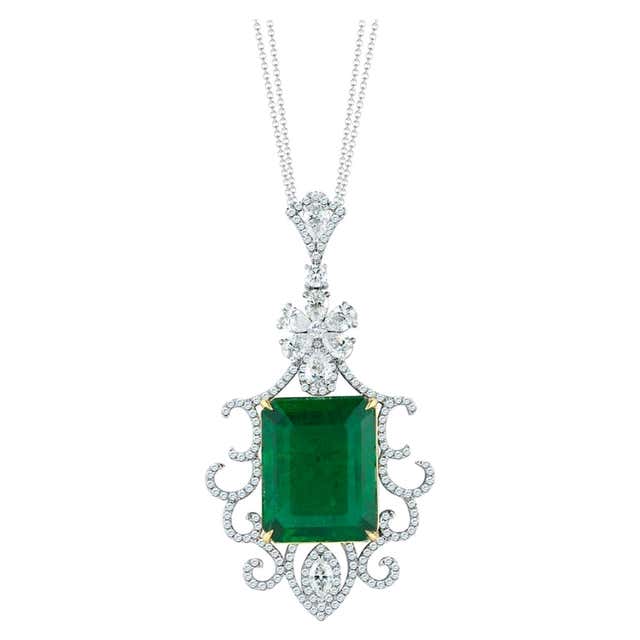 Antique Emerald Diamond Cross Pendant at 1stDibs | emerald crosses ...