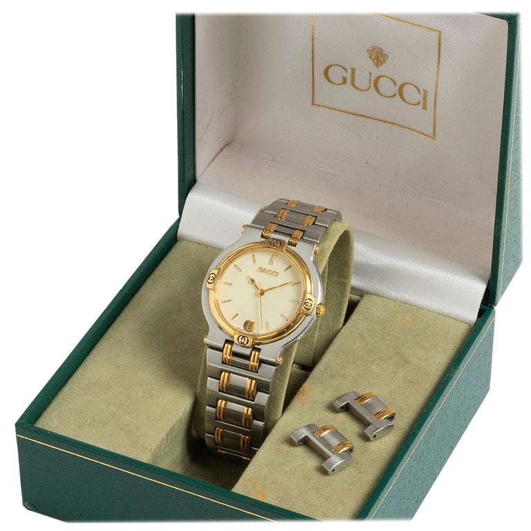 Iconic 1990's Gucci Wristwatch Ref 9000m, Excellent Condition, with Box at  1stDibs
