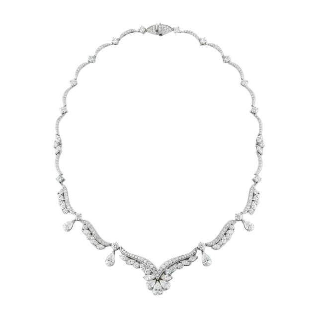 Waterfall Diamond Necklace For Sale at 1stDibs | diamond waterfall ...