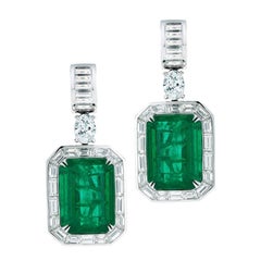 Emerald and Diamond Earring