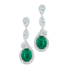 Emerald and Diamond Earring