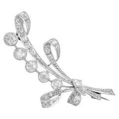 Antique 2.23ct Diamond and Platinum Spray Brooch, circa 1910