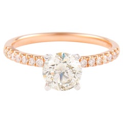 1,01 Karat runder Brillant-Diamant-Ring aus 18 Karat Roségold