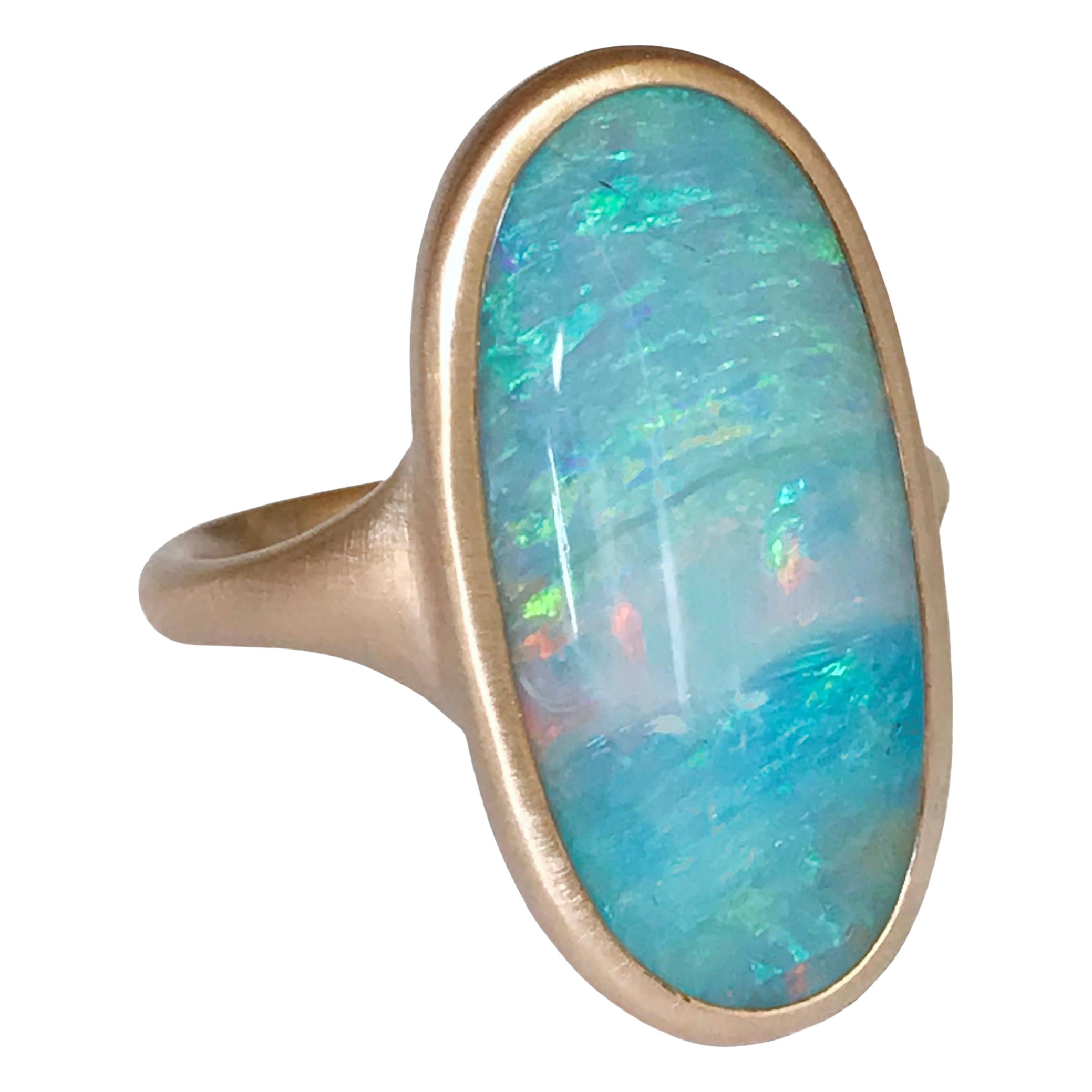 Dalben Boulder Opal Rose Gold Ring For Sale