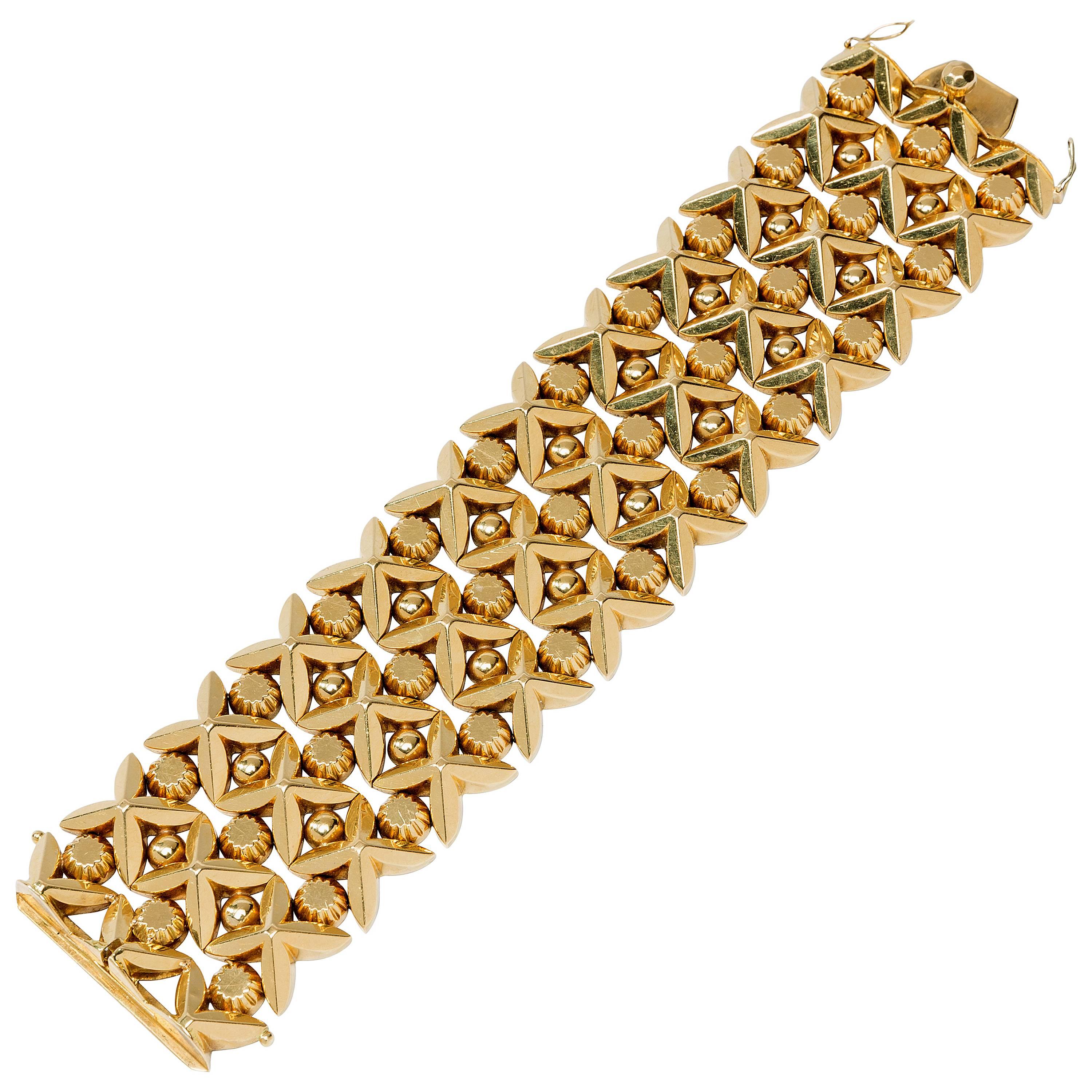 1960er Jahre Carl Bucherer Gold Link Armband