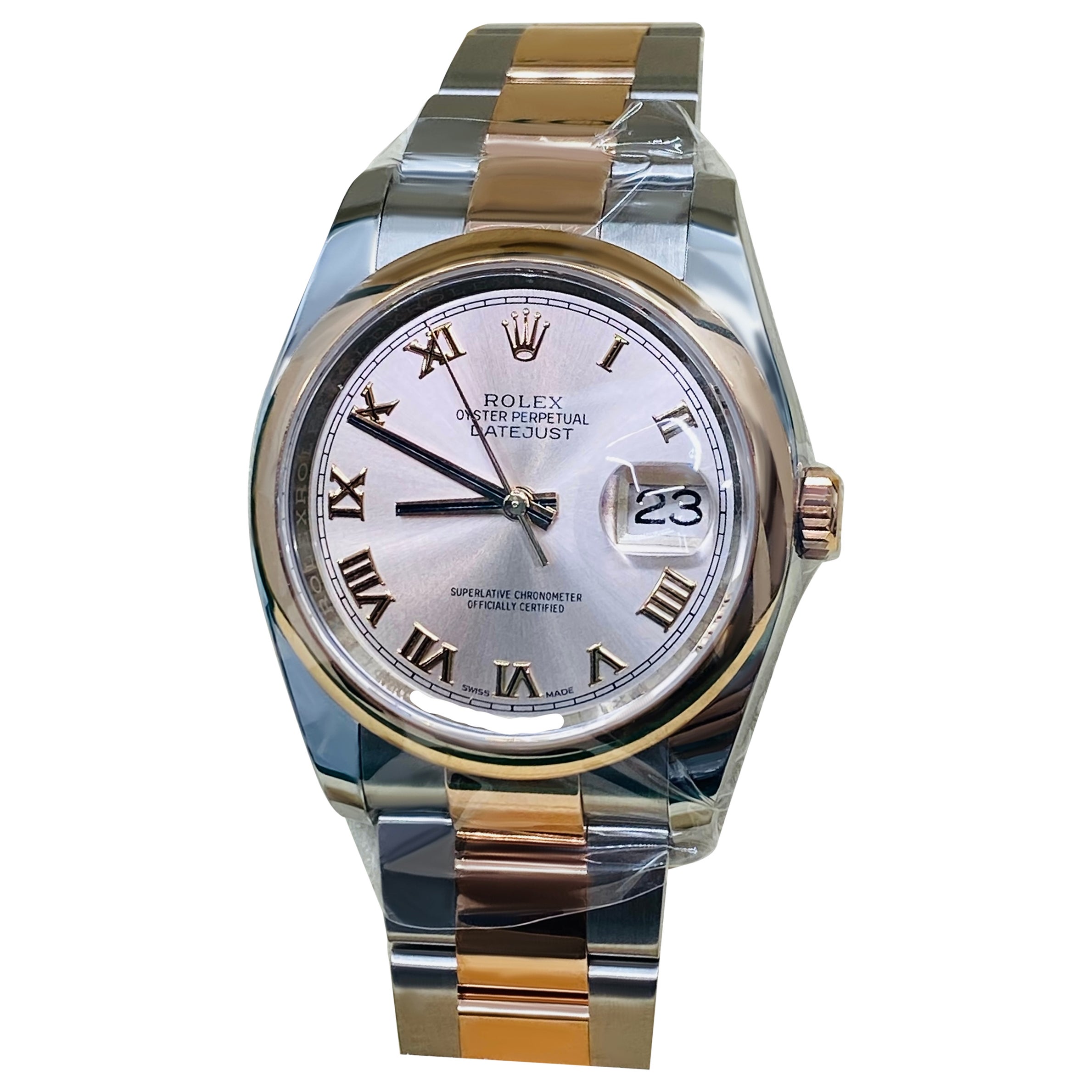 Rolex Datejust Two Tone with Paper 116201 For Sale at 1stDibs