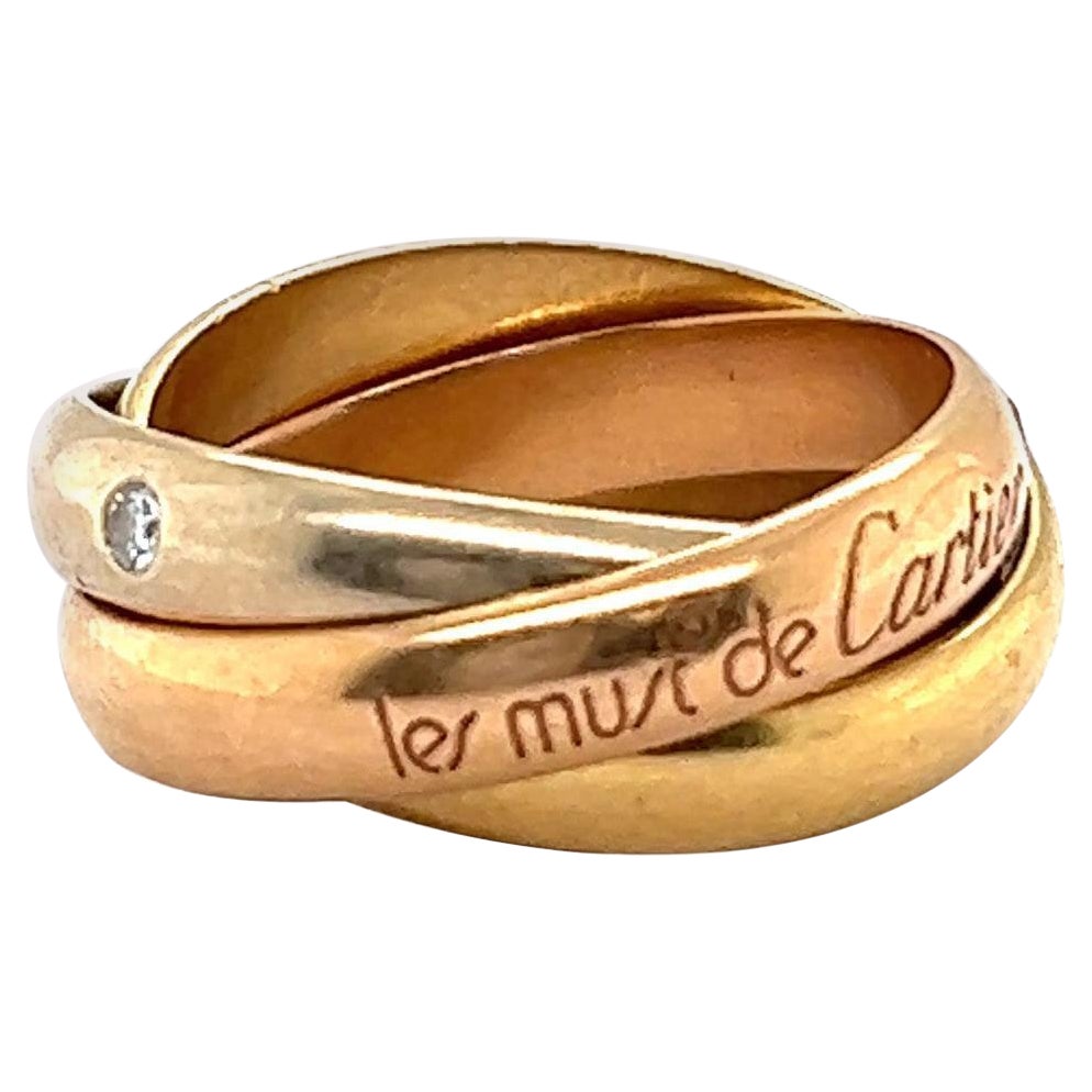Cartier Diamond 18 Karat Gold Trinity Ring at 1stDibs meaning of