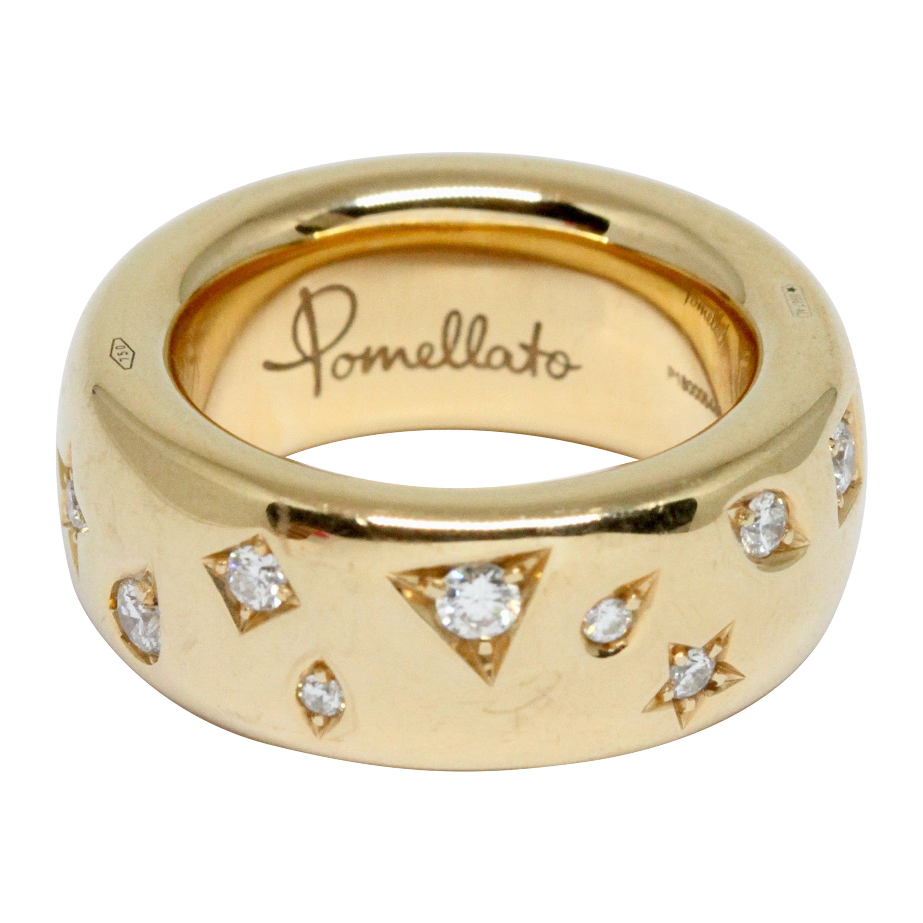 Pomellato Iconica Rose Gold and Diamond Large Ring For Sale