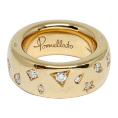 Vintage Pomellato Iconica Rose Gold and Diamond Large Ring