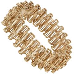 1940s Tiffany & Co. Flexible Gold Open Spokes Link Bracelet