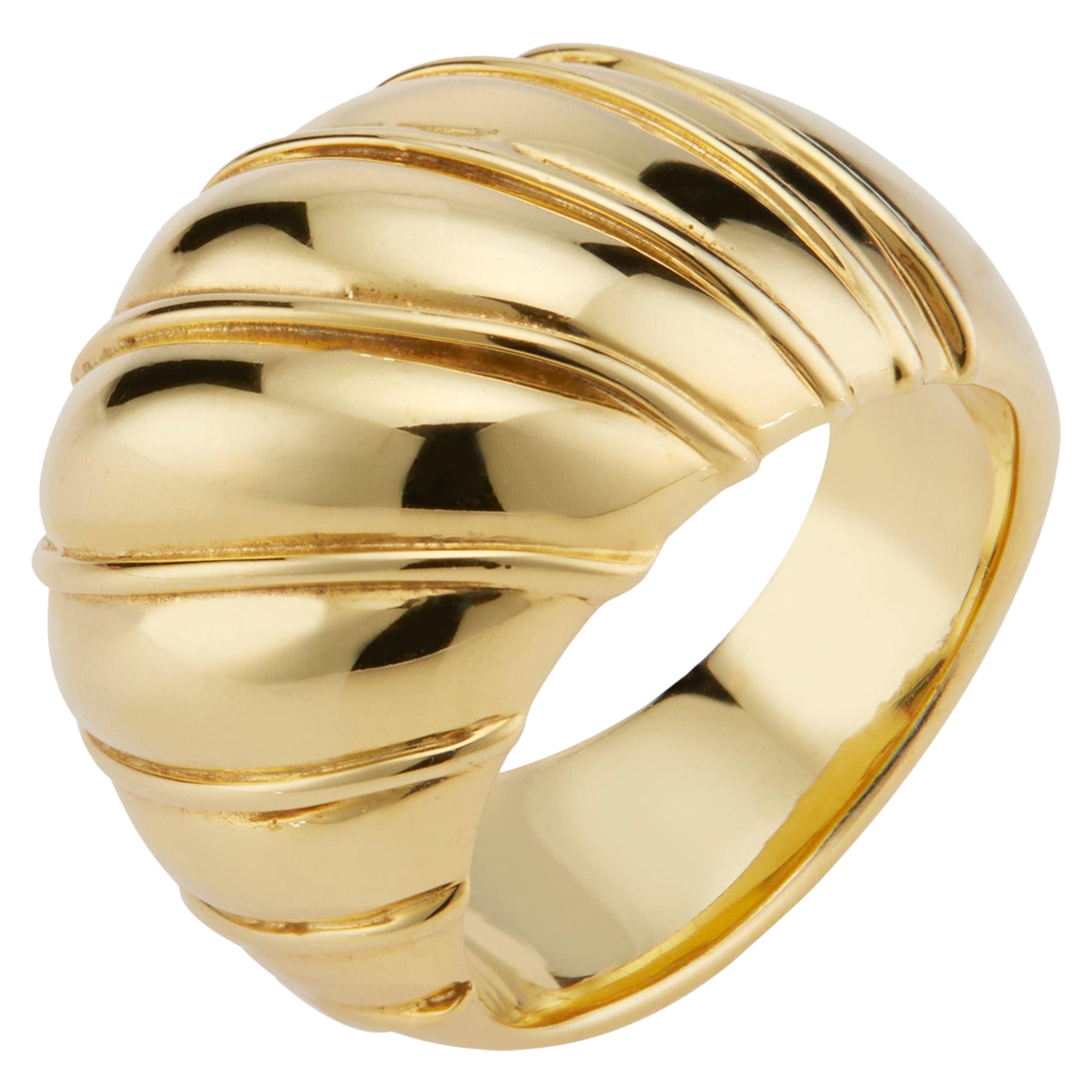 Chee Lee New York Bague en forme de crevette en or vermeil 22 carats