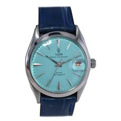 Tudor by Rolex in Stainless Steel with Custom Tiffany Blue Dial from 1970's