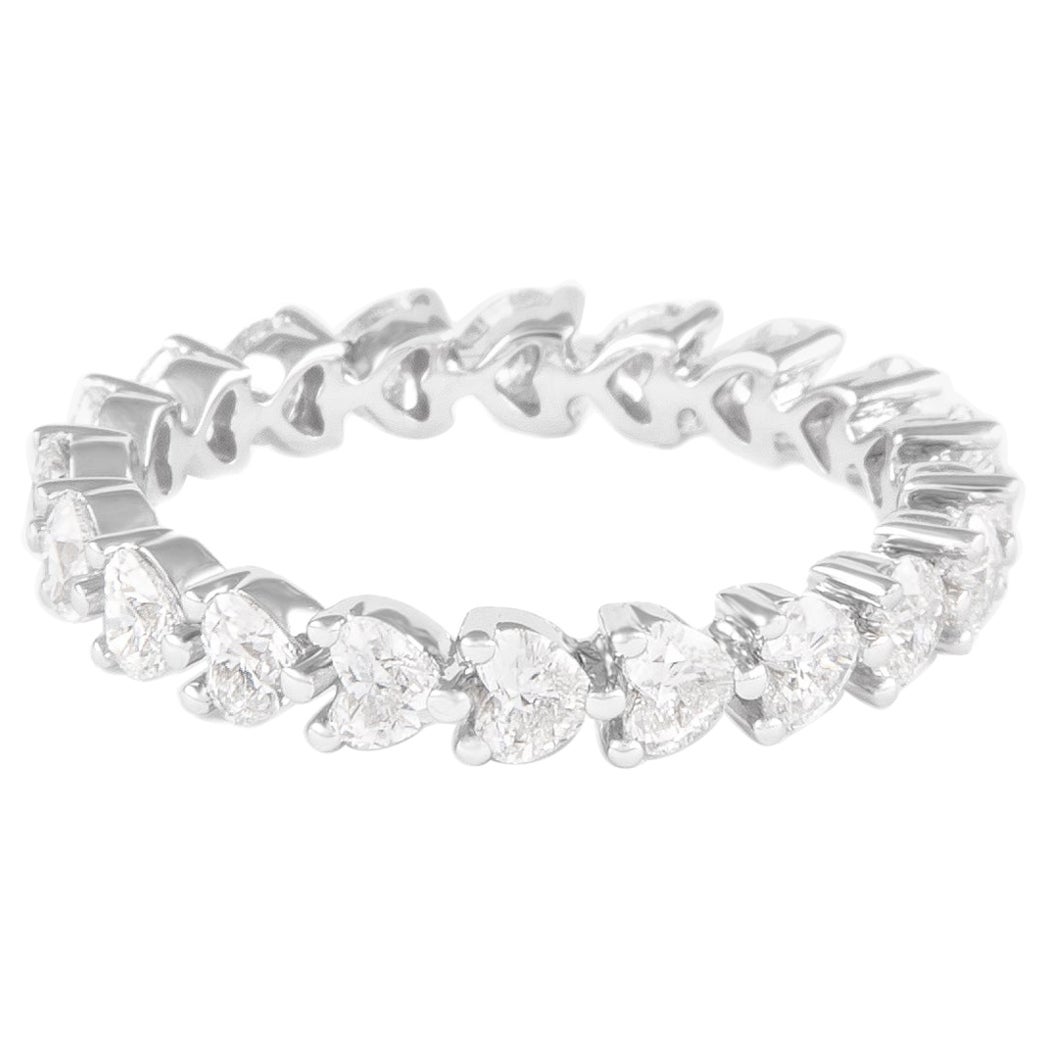 Alexander Beverly Hills Alianza de diamantes de 18 quilates con corazón de 1,85 ct D-F VVS2/VS1