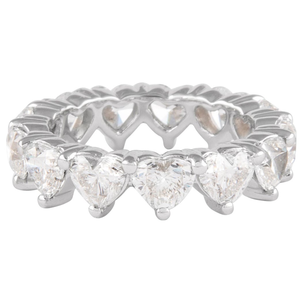 Alexander Beverly Hills 4.16ct Heart Diamond D-F VVS2/VS1 Eternity Band Platinum