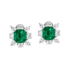 Colombian Emerald and Diamond Earring