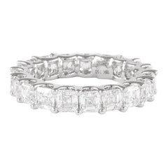Alexander Beverly Hills 3,79 ct Diamante talla Asscher D/E VVS Anillo de la eternidad 18k