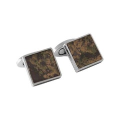 Used Leather Camouflage Cufflinks