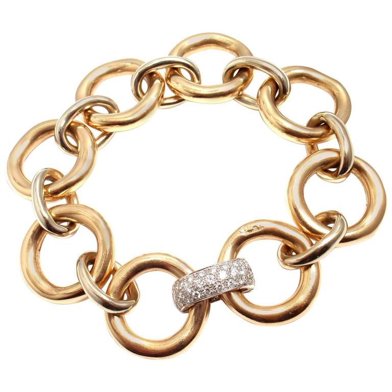 Pomellato Lucciole Yellow Gold Round Link Bracelet at 1stdibs