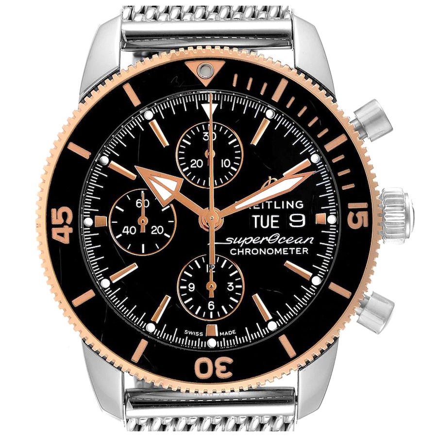 Breitling Superocean Heritage II Steel Rose Gold Chronograph Mens Watch U13313