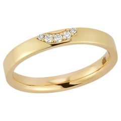 0,05 Karat Diamanten 14k Gelbgold Komfort-Hochzeitsring