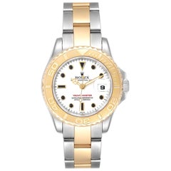 Rolex Yachtmaster Steel 18K Yellow Gold Ladies Watch 169623 Box Papers