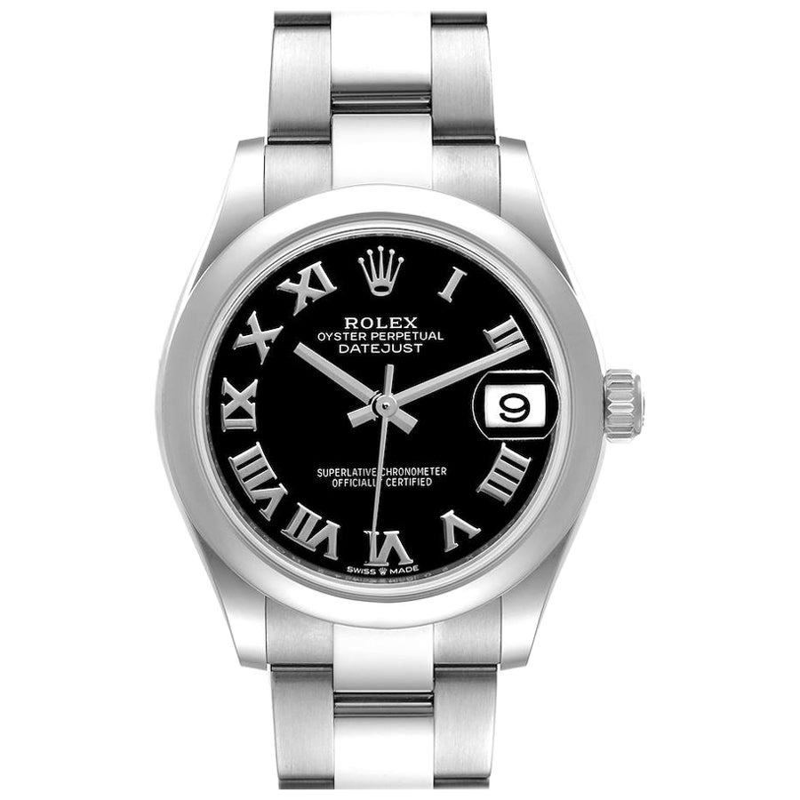 Rolex Datejust Midsize Black Dial Steel Ladies Watch 278240 Unworn For Sale