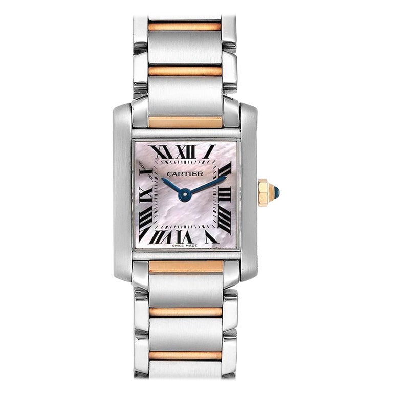 Cartier Tank Watch Steel Gold - 93 For Sale on 1stDibs | cartier tank steel  and gold