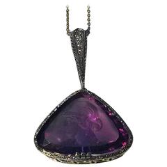1920s Unusual Double Sided Amethyst Intaglio 1