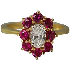 Keith Davis Ruby Diamond Gold Ring