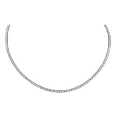 Vivid Diamonds 12.79 Carat Straight Line Tennis Necklace