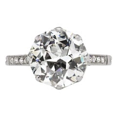 3.97-carat Old European Cut Diamond Tiffany & Co Ring