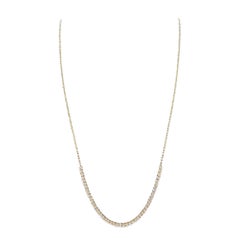 1.25 Carat Mini Diamond Necklace Chain 14 Karat Yellow Gold