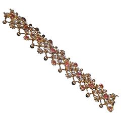 Tiffany & Co.  Pink Sapphire Diamond Gold Bracelet