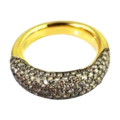 Oromalia 18K YG Champagne Diamond Band Approx. 0.80 carats Made in Florence
