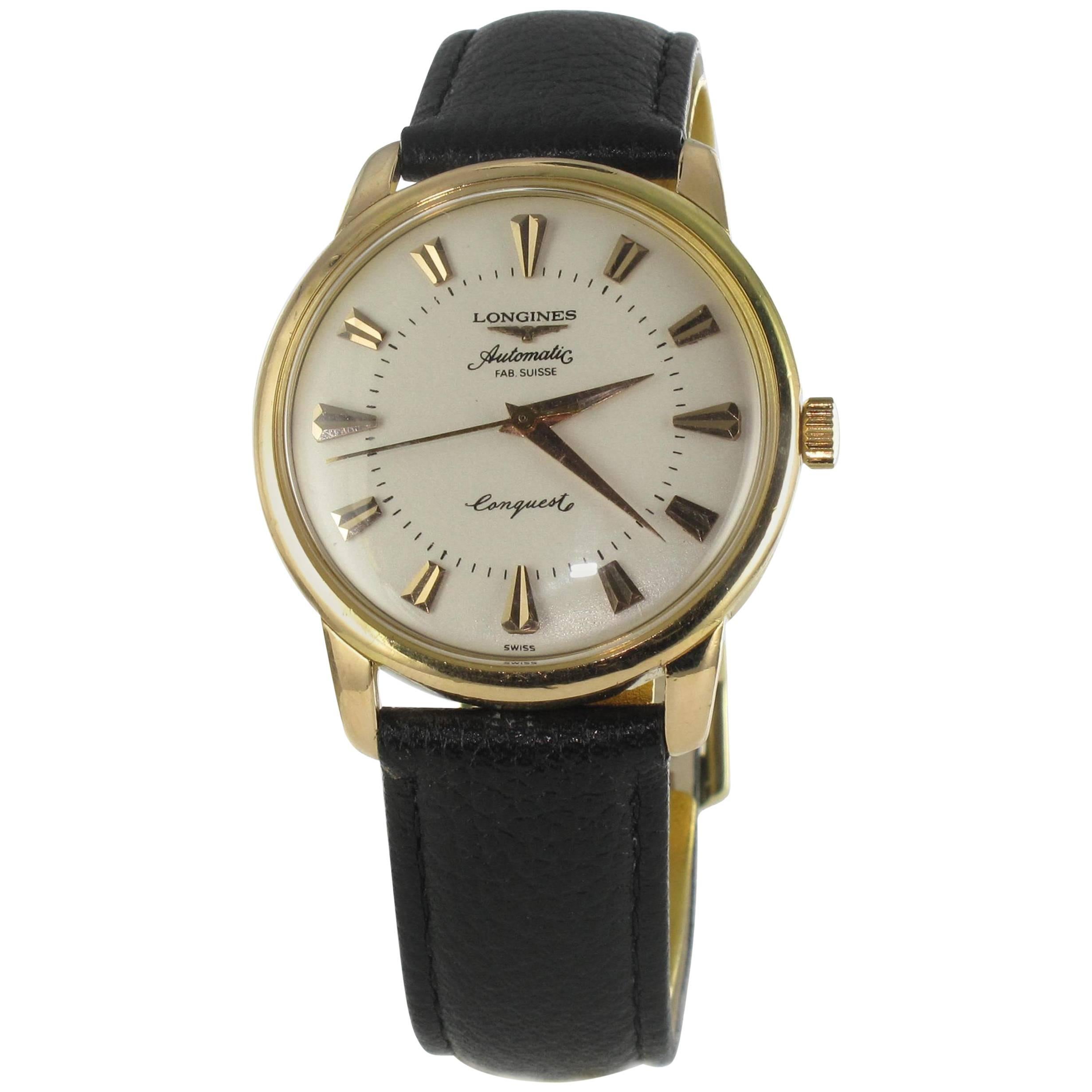 Longines Yellow Gold Conquest Heritage Wristwatch
