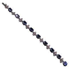 Vintage Tiffany & Co. Tanzanite Diamond Platinum Snowflake Bracelet